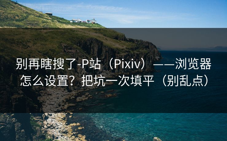 别再瞎搜了-P站(Pixiv)——浏览器怎么设置?把坑一次填平(别乱点) 别再瞎搜了-P站(Pixiv)——浏览器怎么设置?把坑一次填平(别乱点)
