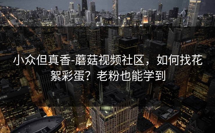 小众但真香-蘑菇视频社区，如何找花絮彩蛋？老粉也能学到