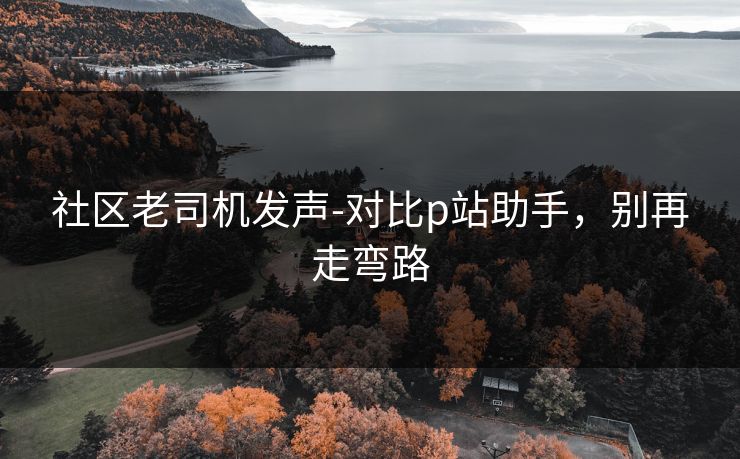 社区老司机发声-对比p站助手，别再走弯路