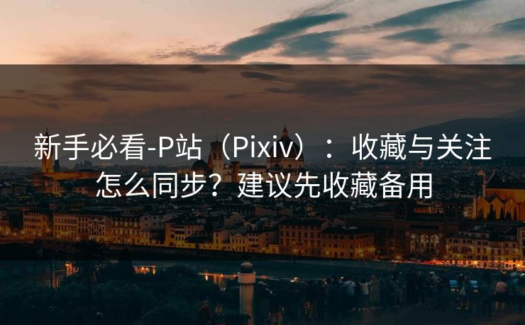 新手必看-P站（Pixiv）：收藏与关注怎么同步？建议先收藏备用