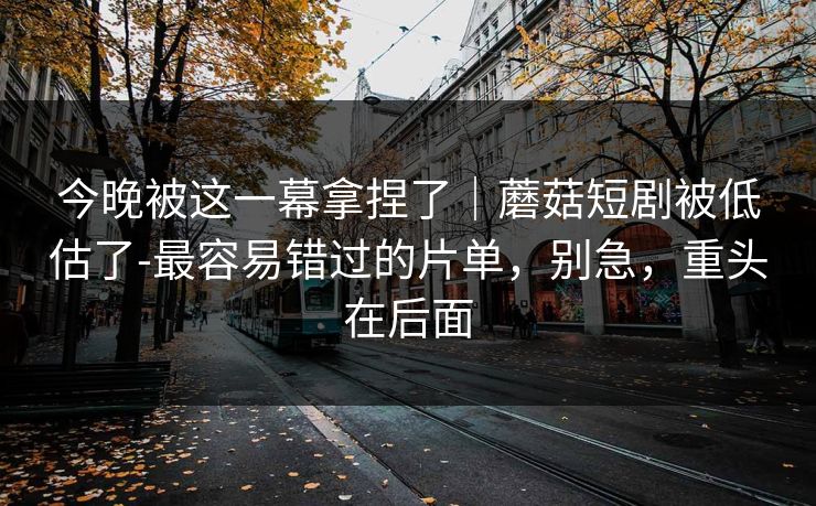 今晚被这一幕拿捏了｜蘑菇短剧被低估了-最容易错过的片单，别急，重头在后面